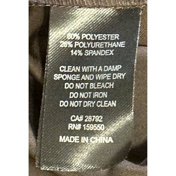 Maison D'amelie Womens Shirt Distressed Stretch Short Sleeve Blouse Brown Large - Picture 5 of 8